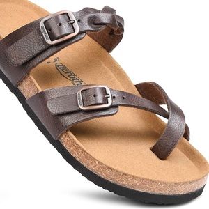 Aerothotic : Irenic Women’s Strappy : Memory Foam Sandal Slides